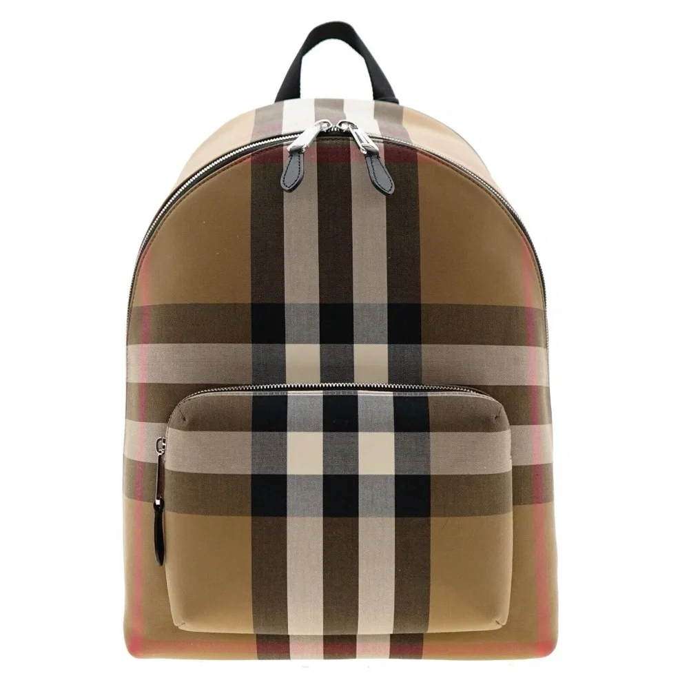 Burberry Jeff Backpack Check Canvas New